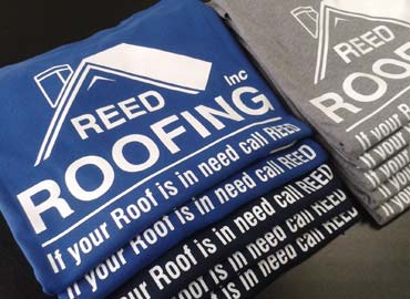 Reed Roofing Tshirts, Tee Shirts, T shirts, T-Shirts, Heat Press T Shirts, Heat Press T-Shirts, Printed Shirts, Photo Quality Shirt Designs, Embroidery, Silk Screen